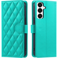 Flip case for Samsung Galaxy A16, Rhombus Crossbody Leather, green