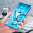 Flip case for Samsung Galaxy A14 4G/5G, Wallet Butterfly, blue