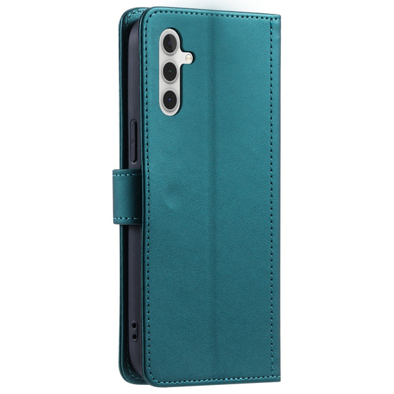 Flip case for Samsung Galaxy A55 5G, Rhombus Crossbody Leather, dark green