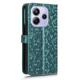 Flip case for Xiaomi Redmi Note 14 4G, Wallet Rhombus, green