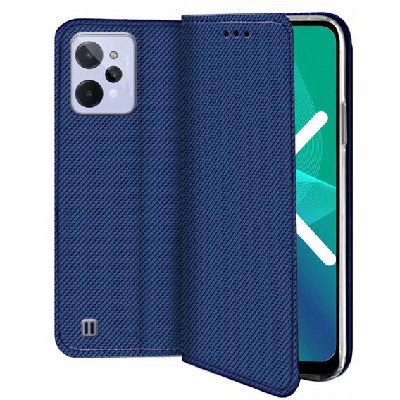 Flip case for Realme C31, Wallet Smart Magnet, blue