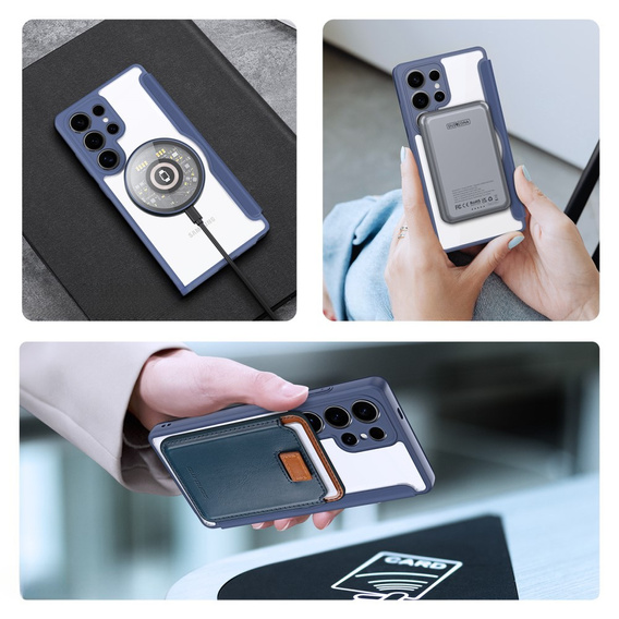 Dux Ducis Case for Samsung Galaxy S25 Ultra, Skin X Pro, MagSafe, dark blue