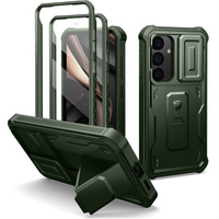 Armored case for Samsung Galaxy S25+ Plus, Dexnor Full Body (Two Frames), green