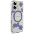 GUESS HC MagSafe Resin Flowers and Glitter Case for iPhone 16