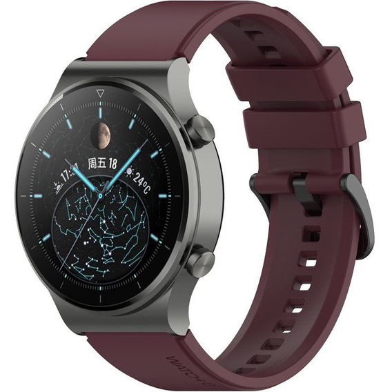 Silicone strap for Huawei Watch GT 2 Pro - Wine Red