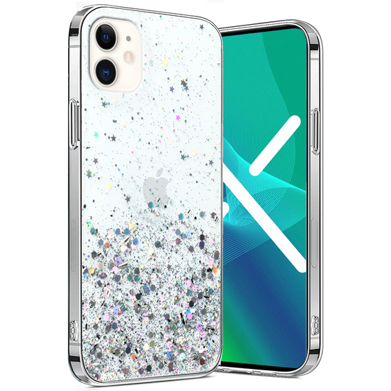 Case for iPhone 11, Glittery, transparent