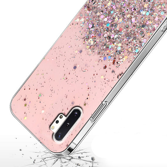 Case for Samsung Galaxy Note 10 Plus, Glittery, pink