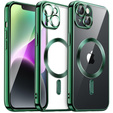 Case for iPhone 14, Electro MagSafe, green + Screen Glass