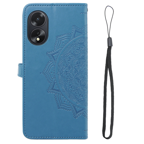 Flip case for Oppo A38 4G / Oppo A18 4G, Mandala, blue