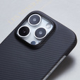 Case for iPhone 16 Pro, Aramid Fiber Cover, black