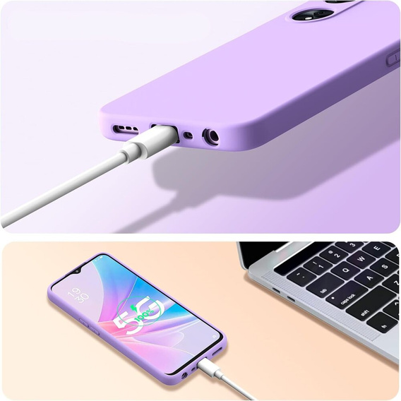 Case for Oppo A38 4G / Oppo A18 4G, Silicone Lite, purple