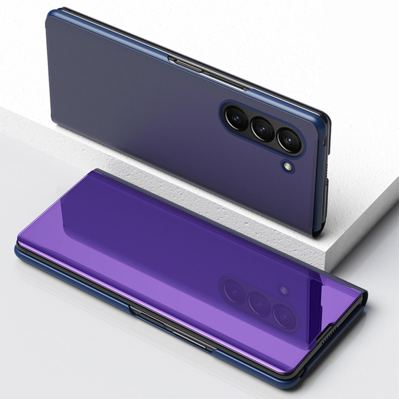 Case for Samsung Galaxy Z Fold 5 5G, Clear View, purple