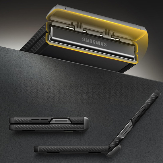 Tongate MECH case with MagSafe for Samsung Galaxy Z Flip 7, black