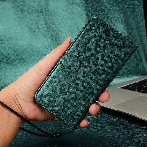 Flip case for Oppo Reno 12FS / 12F, Wallet Rhombus, green