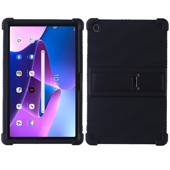 Silicone case for Lenovo Tab M10 Plus 10.6 Gen 3 TB-125F TB-128F, Impact, armor, black