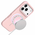Silicone case for iPhone 17 Pro Max, for MagSafe, anti-shock, pink