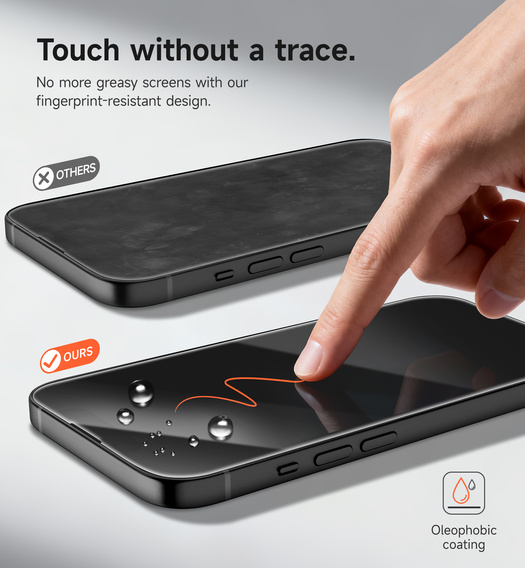 2x SURITCH tempered glass for iPhone 16e / 14 / 13 Pro