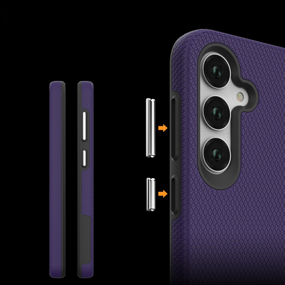 Armored Case for Samsung Galaxy A35 5G, Dual Armored, purple