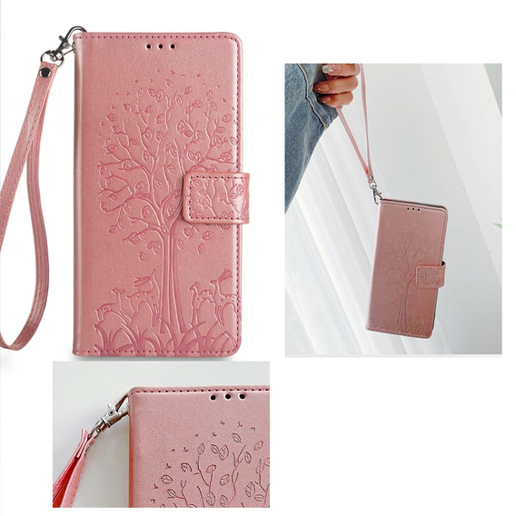 Flip case for Samsung Galaxy M15 5G, Tree, pink
