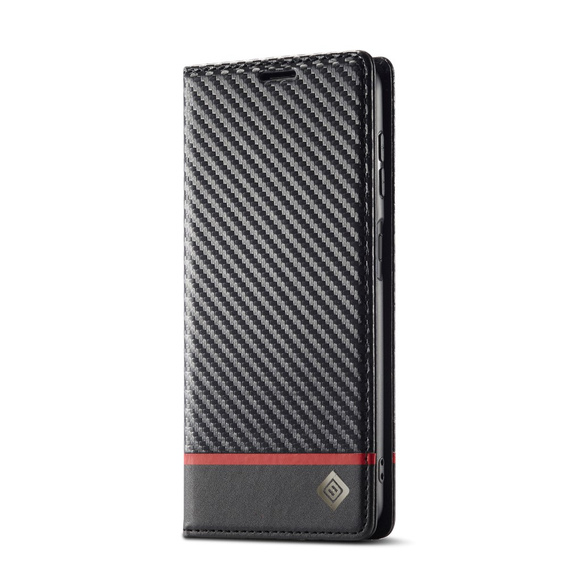Flip case for Samsung Galaxy A55, Carbon LC.IMEEKE, black