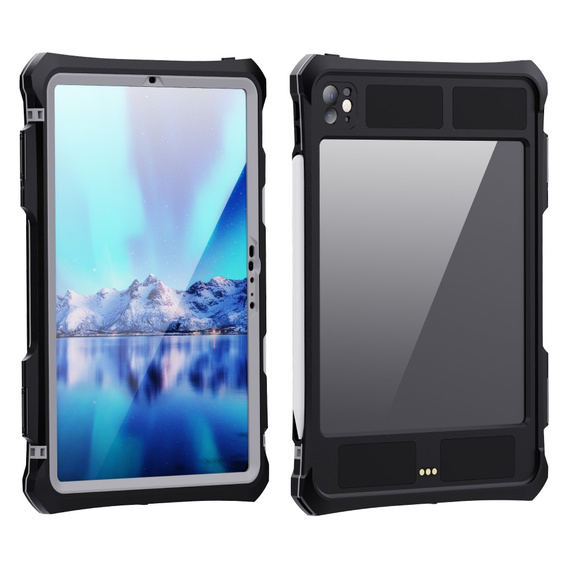 SHELLBOX IP68 Waterproof Case for Apple iPad Pro 11" 5 gen. 2024, black