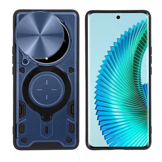 Armor case for Honor Magic 6 Lite 5G, CamShield Slide, blue