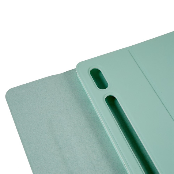 Case + keyboard Galaxy Tab S7+ Plus / S8+ Plus /S7 FE T730 T733, Pen Slot, mint