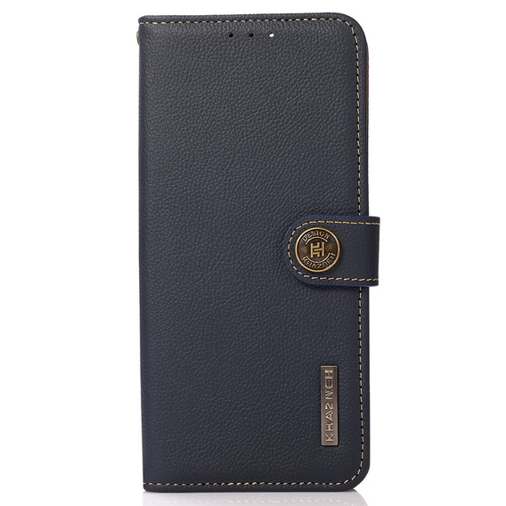 KHAZNEH RFID case for Xiaomi Redmi Note 13 Pro 5G, Litchi Texture, blue