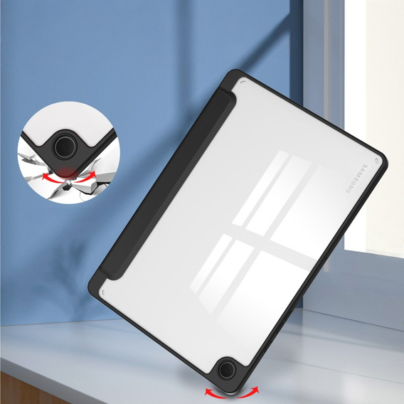 Case for Samsung Galaxy Tab A9+, Smartcase Hybrid, with stylus space, black