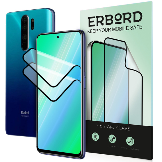 2x Ceramic ERBORD Hybrid Glass for Xiaomi Redmi Note 8 Pro