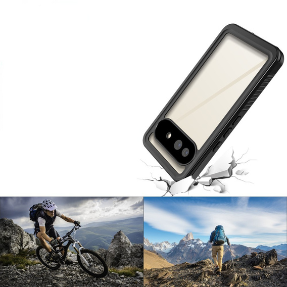 IP68 Waterproof Case for Google Pixel 9a, Redpepper, black