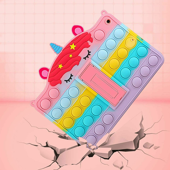 Kids case for iPad 9.7" 2018/2017 (6/5 gen.), Bubble, multicolor