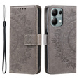 Flip case for Xiaomi Redmi Note 13 Pro 4G / Xiaomi Redmi Note 14S / Xiaomi Poco M6 Pro 4G, Mandala, grey