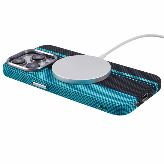 MagSafe's iPhone 14 Pro Max Case, Carbon Fiber, black / blue