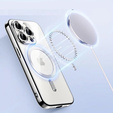 Case for iPhone 13 Pro Max, Electro MagSafe, silver + Screen Glass