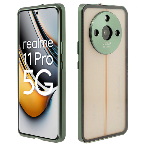 1 x Case for Realme 11 Pro 5G / Pro+ 5G, Frame Case, green