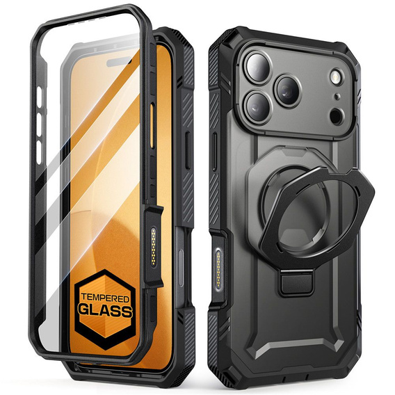 Supcase case for iPhone 17 Pro Max, Unicorn Beetle Grip Pro Mag, Black