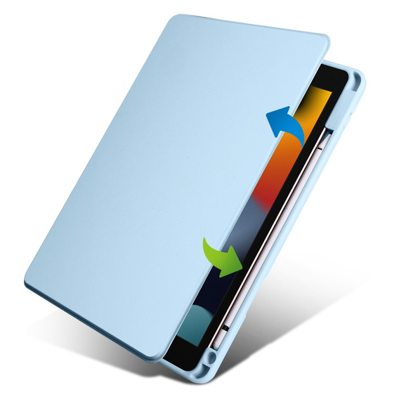 Case for iPad 10.2" 2021/2020/2019 (9/8/7 gen.), with stylus space, 360° rotatable, blue