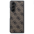 GUESS Case for Samsung Galaxy Z Fold 5, 4G Charms Collection Hardcase, brown