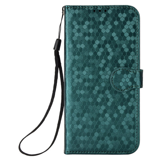 Flap case for Oppo Reno 14F, Wallet Rhombus, green