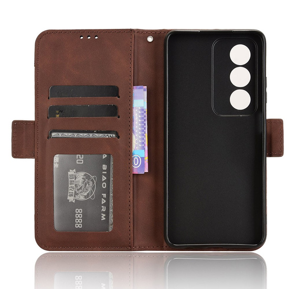 Flip case for Oppo A80, Card Slot, brown