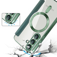 Flip case for Samsung Galaxy S25, RFID Wallet MagSafe CamShield, green