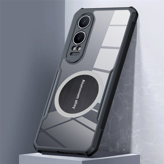 Case for OnePlus Nord CE4 Lite, with magnetic sheet, transparent / black