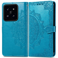 Flip case for Xiaomi 14T Pro, Mandala, blue