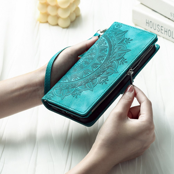 Flip case for Xiaomi Redmi Note 13 Pro 4G / Xiaomi Redmi Note 14S / Xiaomi Poco M6 Pro 4G, Mandala, green