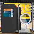 Flip case for iPhone 12, RFID Wallet MagSafe CamShield, black