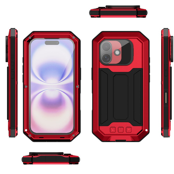 R-JUST armoured case with screen protector and stand for iPhone 17