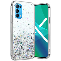 Case for OPPO Reno 5 5G, Glittery, transparent