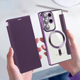 Flip case for Samsung Galaxy S23 Ultra, RFID Wallet MagSafe CamShield, purple