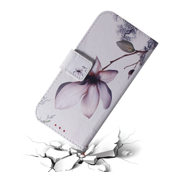 Flip case for Oppo A17, Wallet, kwiat, white